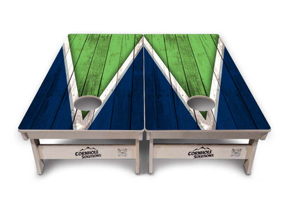 Team Color Triangle Cornhole Boards - Professional Tournament Series