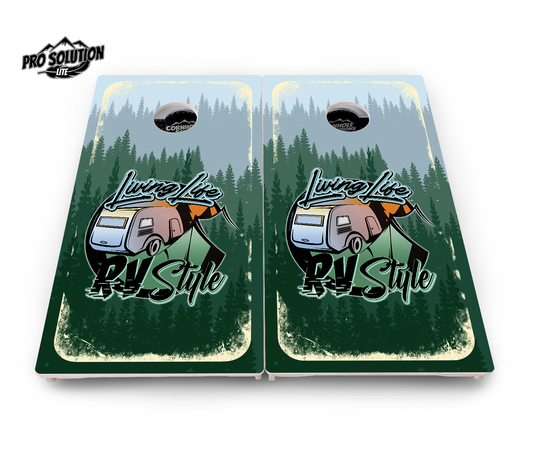 Living Life RV Style Cornhole Boards - Pro Solution Lite Series