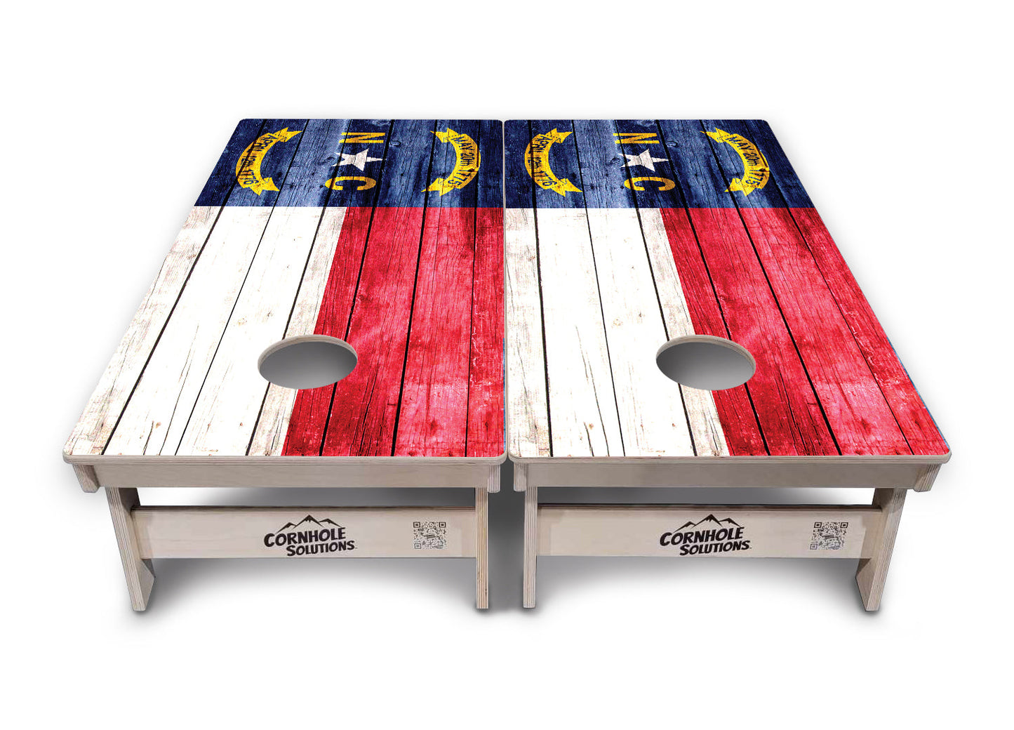 North Carolina State Flag Cornhole Boards - Professional Tournament Series