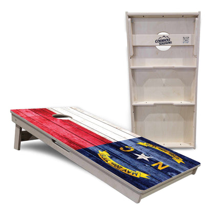 North Carolina State Flag Cornhole Boards - Professional Tournament Series