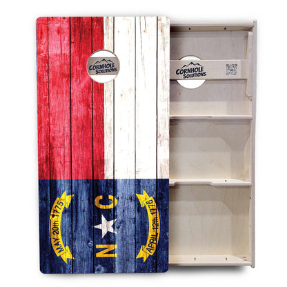 North Carolina State Flag Cornhole Boards - Professional Tournament Series