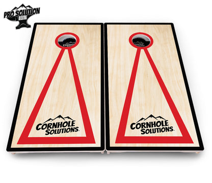 Red/Black Hole Ring Cornhole Boards - Pro Solution Elite Series