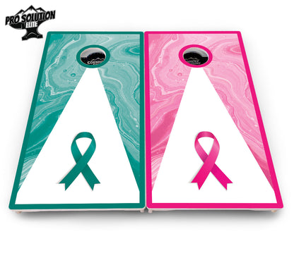 Cancer Awareness Cornhole Boards - Pro Solution Elite Series