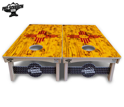 New Mexico Flag Cornhole Boards - Pro Solution Elite Series
