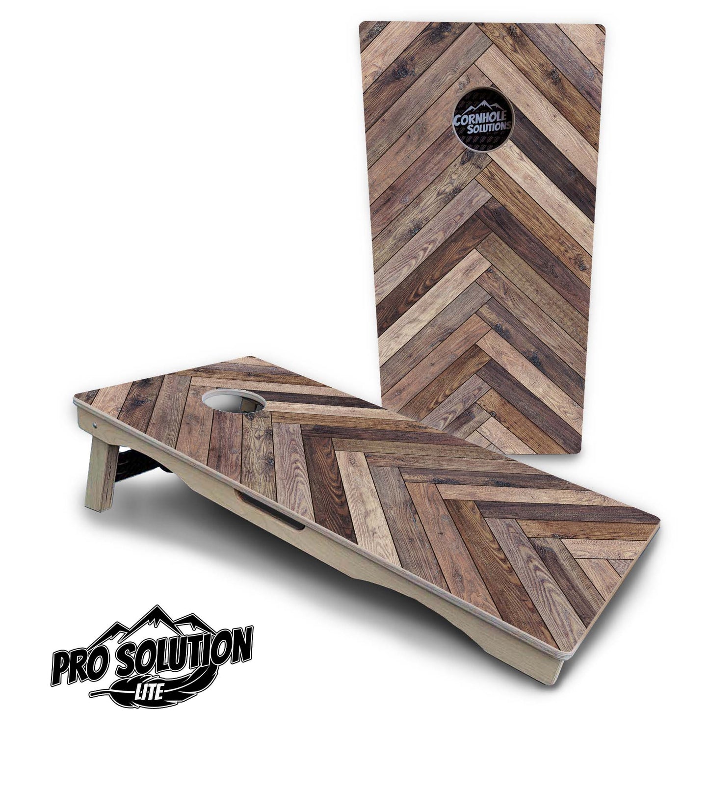 Herringbone Cornhole Boards - Pro Solution Lite Series