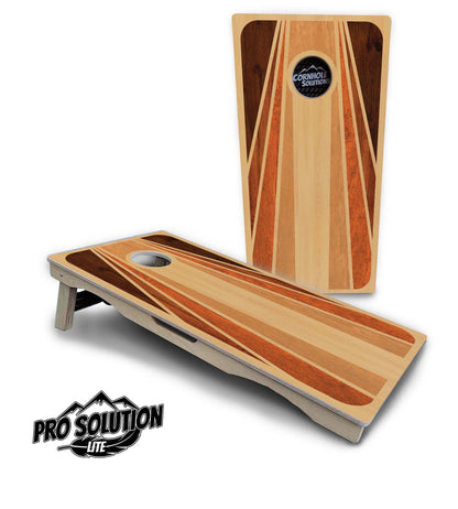 Retro Wood Cornhole Boards - Pro Solution Lite Series