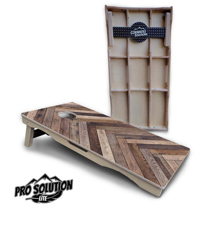 Herringbone Cornhole Boards - Pro Solution Lite Series