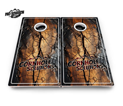 Distressed Live Edge Cornhole Boards - Pro Solution Lite Series