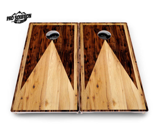 Wooden Triangle Cornhole Boards - Pro Solution Lite Series