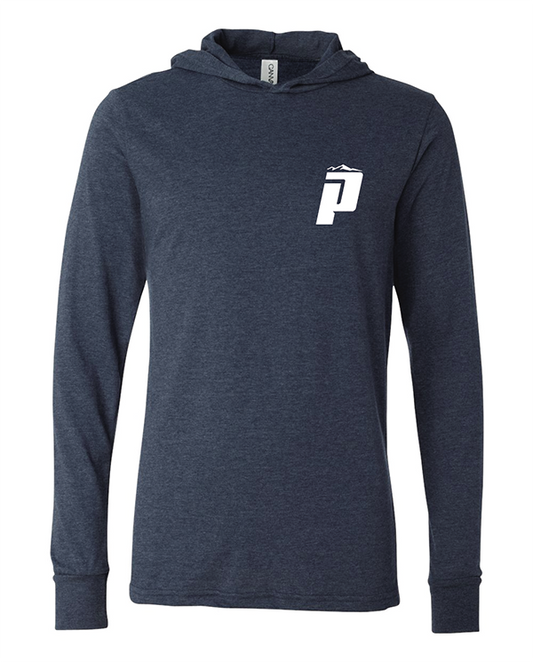 Graphite PUCS Lightweight Hoodie – Athletic Fit Long Sleeve for Cornhole Enthusiasts