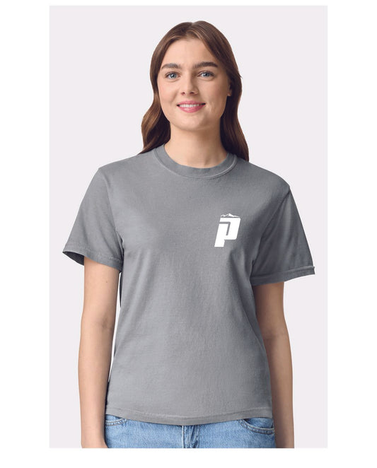 PUCS Sage Green Graphic Tee – Soft Cotton T-Shirt with Bold Logo Design