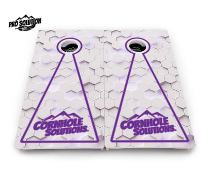 Glow Hole White Cornhole Boards - Pro Solution Lite Series