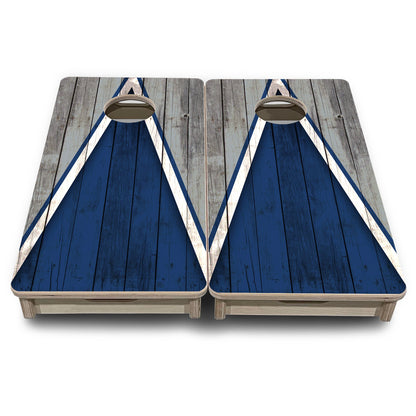 Mini Cornhole Boards - Team Color Triangle