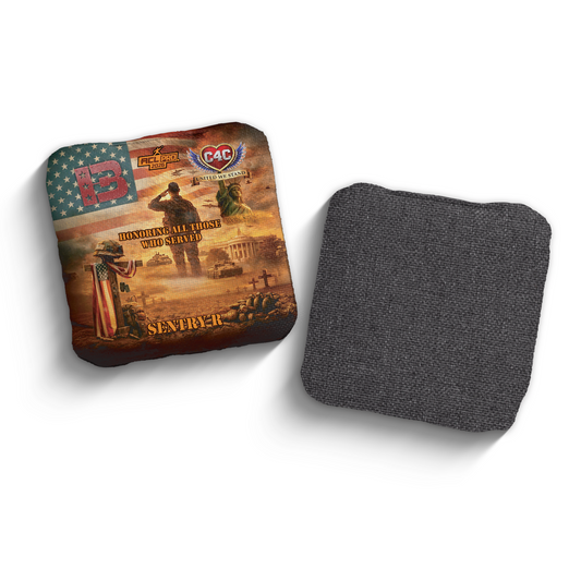 2026 Brotherhood Cornhole Sentry Cornhole 4 Charity Collaboration ACL Pro Stamped Cornhole Bags