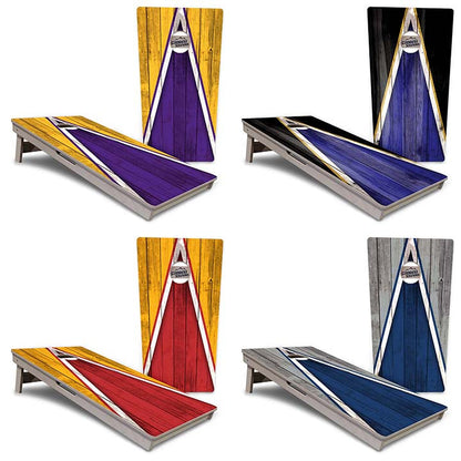 Team Color Triangle Cornhole Boards - Professional Tournament Series