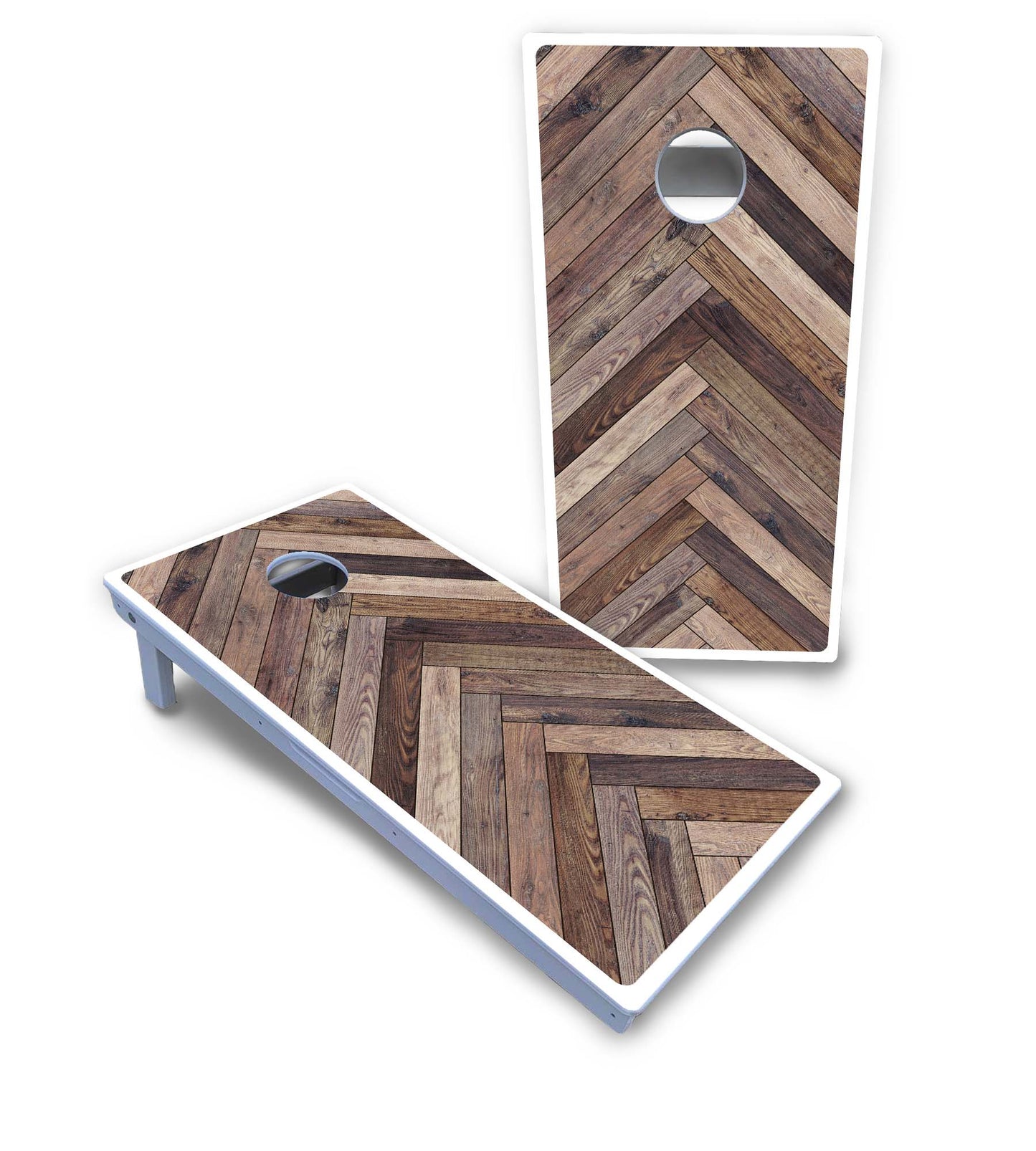 Herringbone Cornhole Boards - All Weather Series