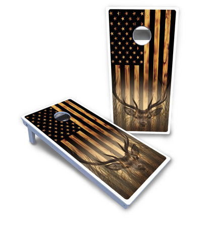 Hidden Deer & Fish Cornhole Boards - All Weather Series