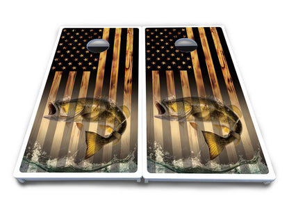 Hidden Deer & Fish Cornhole Boards - All Weather Series