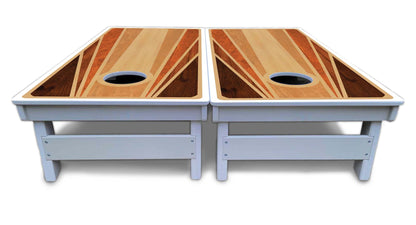 Retro Wood Cornhole Boards - All Weather Series