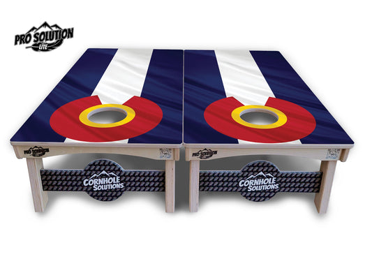 Colorful Colorado Flag Cornhole Boards - Pro Solution Lite Series