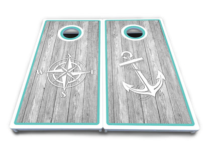 Anchor & Compass Cornhole Boards - All Weather Series