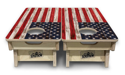 Mini Cornhole Boards - Antique Flag