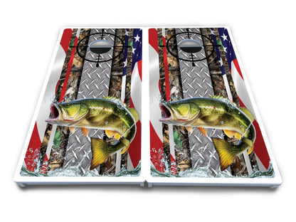 Scope Deer & Fish Cornhole Boards - All Weather Series