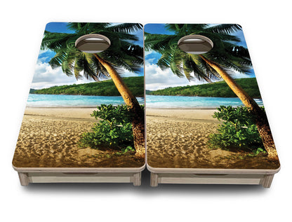 Mini Cornhole Boards - Beach Scene