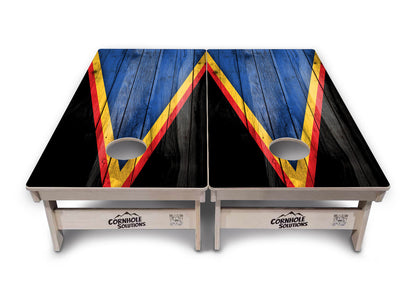 Team Color Triangle Cornhole Boards - Professional Tournament Series