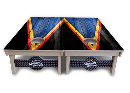 Team Color Triangle Cornhole Boards - Professional Tournament Series