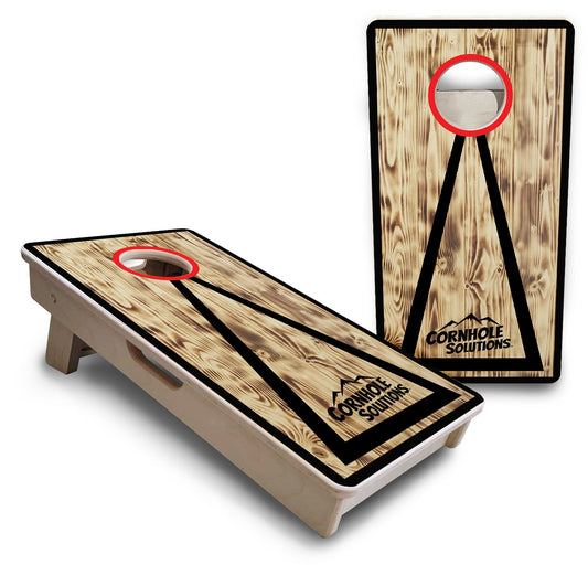 Burnt Triangle - Mini or Vacation Size Cornhole Boards