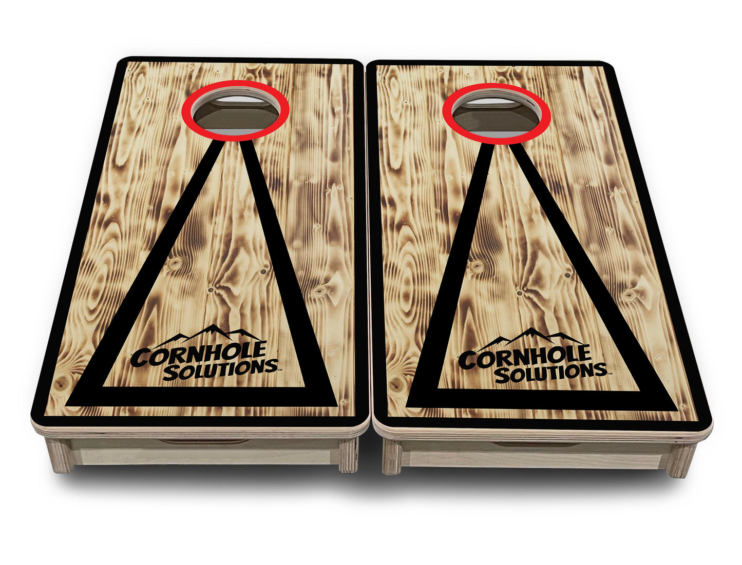 Burnt Triangle - Mini or Vacation Size Cornhole Boards