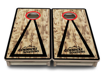 Burnt Triangle - Mini or Vacation Size Cornhole Boards