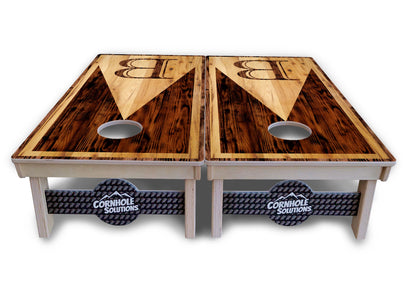 Wooden Triangle Letter Cornhole Boards - Professional Tournament Series