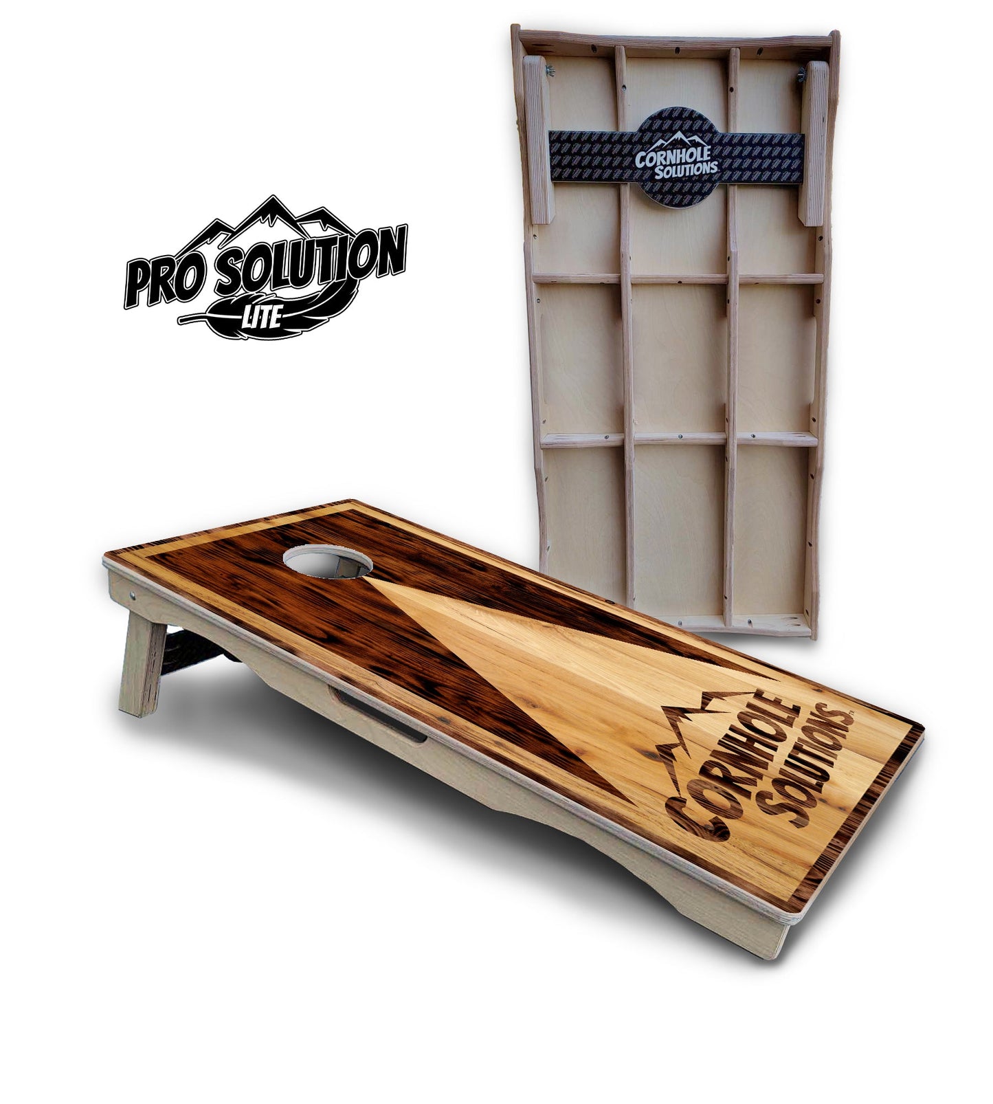 Wooden Triangle Cornhole Boards - Pro Solution Lite Series