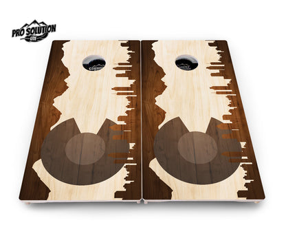 Colorado Wood Skyline Cornhole Boards - Pro Solution Lite Series