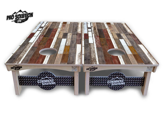 Colorful Planks Cornhole Boards - Pro Solution Lite Series