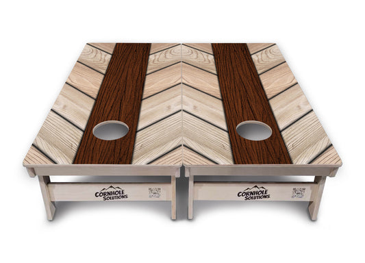 Cream Planks Cornhole Boards - Professional Tournament Series