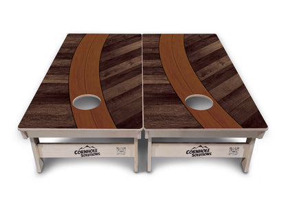 Curved Herringbone Cornhole Boards - Professional Tournament Series