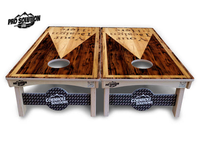 Custom Wooden Triangle Cornhole Boards - Pro Solution Lite Series