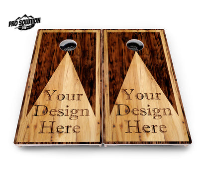 Custom Wooden Triangle Cornhole Boards - Pro Solution Lite Series