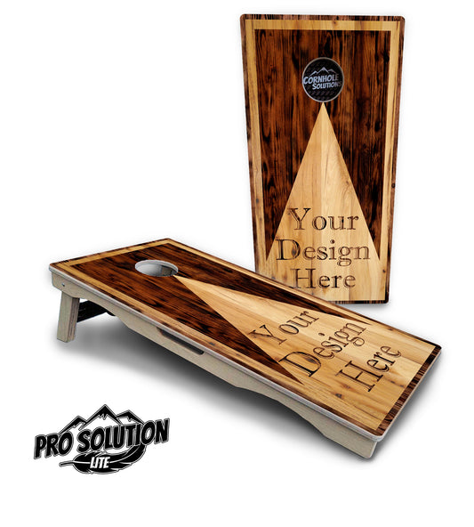 Custom Wooden Triangle Cornhole Boards - Pro Solution Lite Series