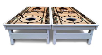 Scope Deer & Fish Plank Cornhole Boards - All Weather Series