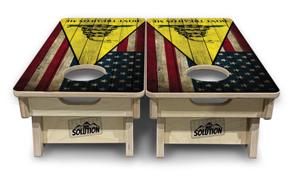 Mini Cornhole Boards - DTOM Rustic Triangle