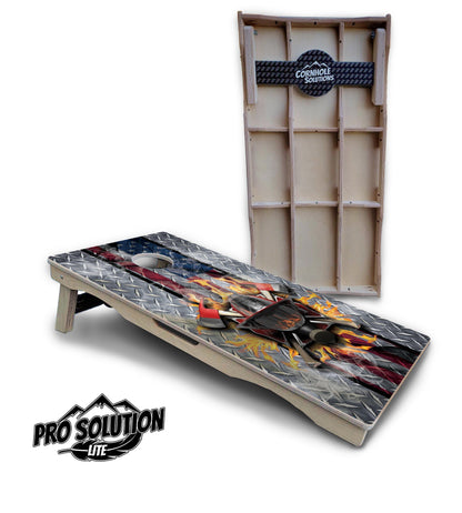 Fire Fighter Cornhole Boards - Pro Solution Lite Series