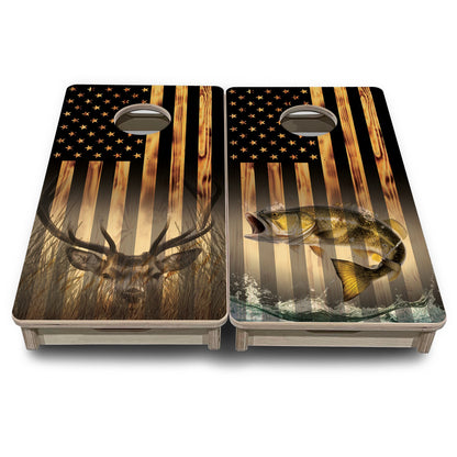 Mini Cornhole Boards - Hidden Deer & Fish