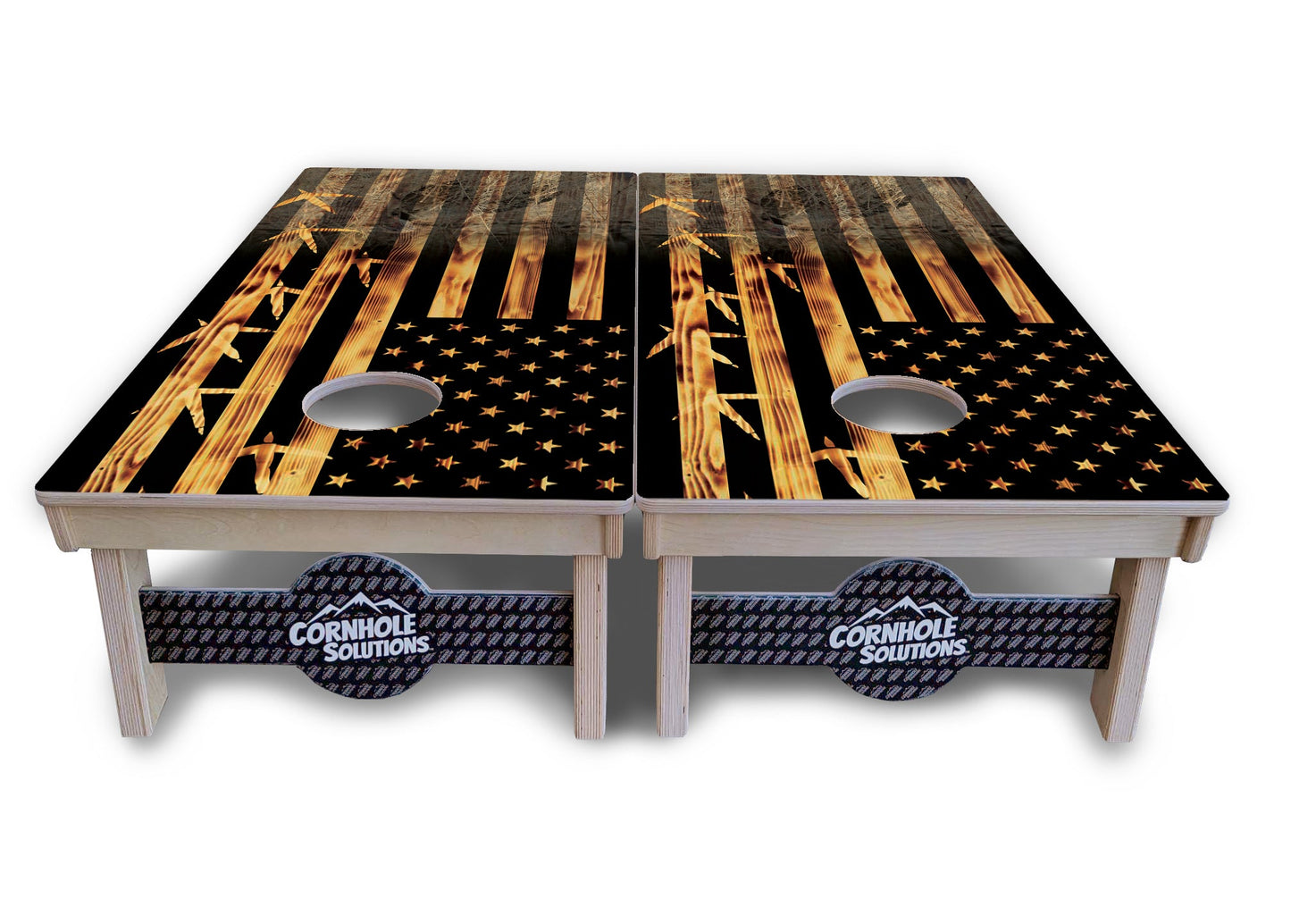 Hidden Turkey Flag Cornhole Boards - Professional Tournament Series