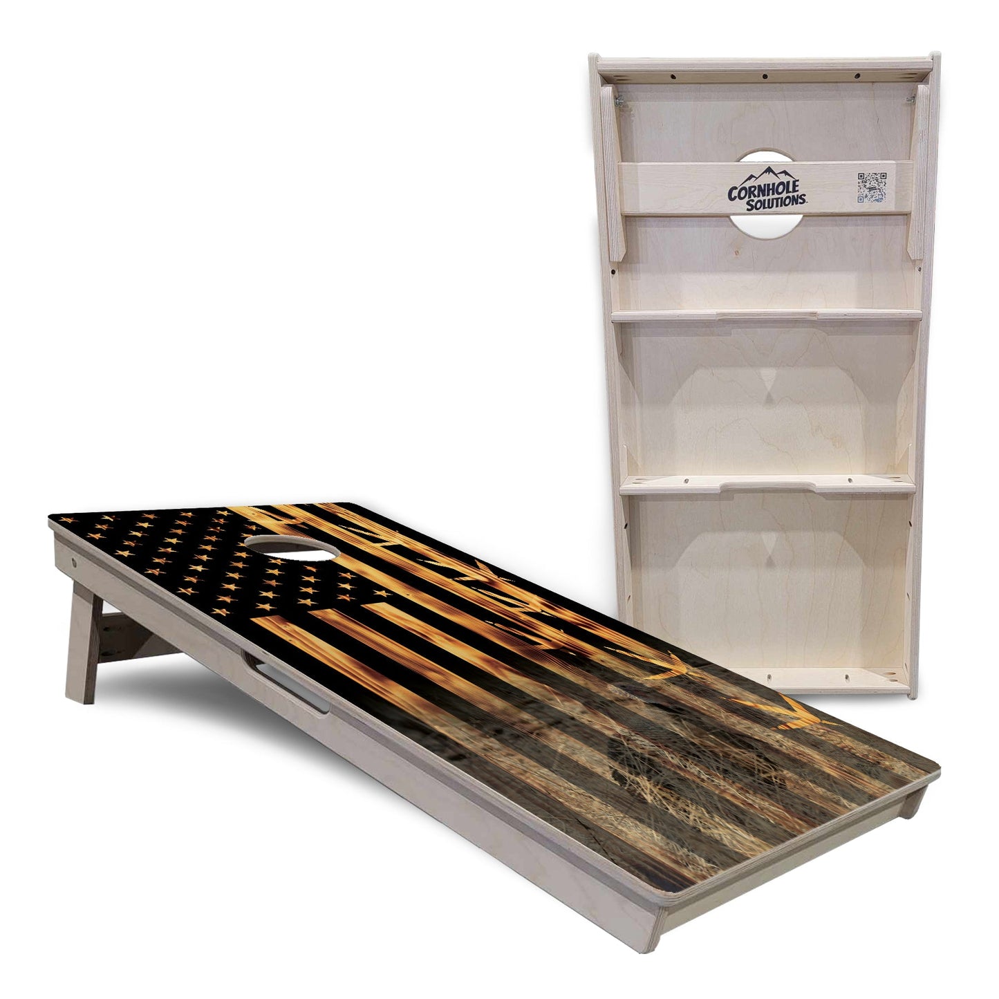 Hidden Turkey Flag Cornhole Boards - Professional Tournament Series