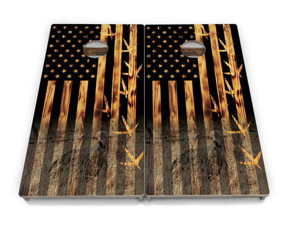 Hidden Turkey Flag Cornhole Boards - Professional Tournament Series
