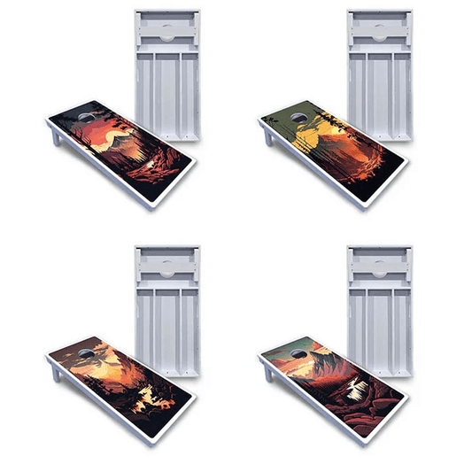 Mountain Sunset Cornhole Boards - All Weather Series - Everest Cornhole